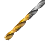 Сверло спиральное по металлу DENZEL 3,5 х 112 мм, Р6М5, Golden Tip, удлиненное, 2шт.