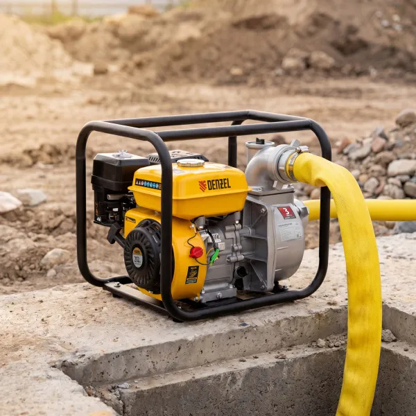 Мотопомпа бензиновая DENZEL PX-80, 7 л.с, 3, 1000 л/мин, глубина 8 м, напор 30 м