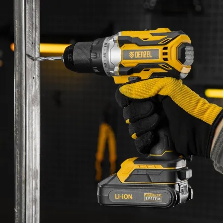 Дрель-шуруповерт аккумуляторная, бесщет. DENZEL BLDL-18-02 Li-Ion, 18 В