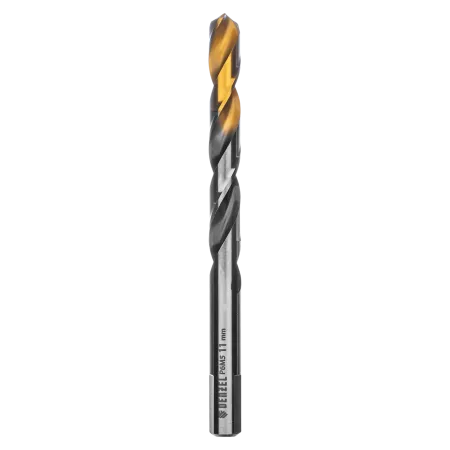 Сверло спиральное по металлу DENZEL 11 x 142 мм, Р6М5, Golden Tip, многогранная заточка