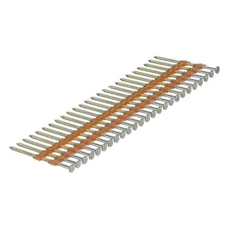 Гвозди DENZEL для пнев. нейлера (оцинк.), длина - 65 мм, диам. - 2,9 мм, 2000 шт.