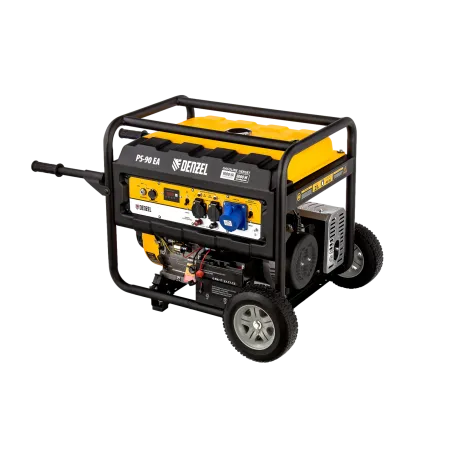 Генератор бензиновый DENZEL PS 90 EA, 9.0 кВт, 230В, 25 л, электростартер