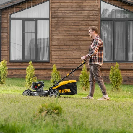 Газонокосилка бензиновая DENZEL GLR-510SP-ZS, 171 см3, ширина 51 см, привод, травосборник 65 л