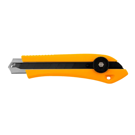 Нож DENZEL 18 мм, сменное лезвие, SK4, метал. направляющая, винтовой фиксатор