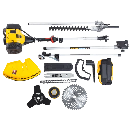 Триммер бензиновый DENZEL DGT-52S-MAX, 52 см3, мультифункциональный, разъемная штанга
