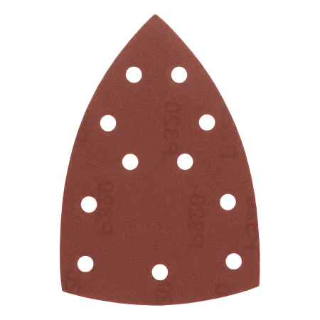 Треугольник абразивный на ворc. подложке под "липучку", перф., P 320, 150х150х100 мм, 5 шт. Denzel