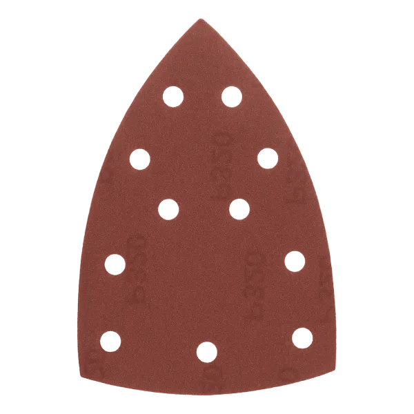 Треугольник абразивный на ворc. подложке под "липучку", перф., P 320, 150х150х100 мм, 5 шт. Denzel