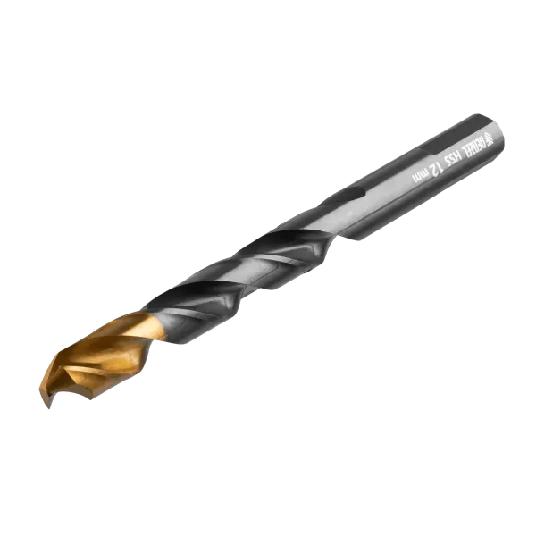 Сверло по металлу DENZEL 12 мм, HSS-Tin, Golden Tip, 6 шт.