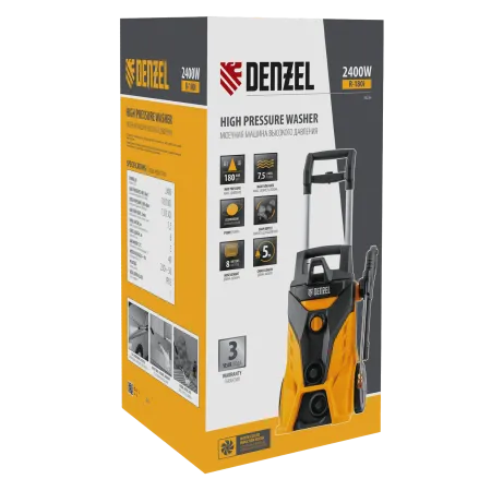 Мойка высокого давления DENZEL R-180i, 2400 Вт, 180 бар, 7.5 л/мин