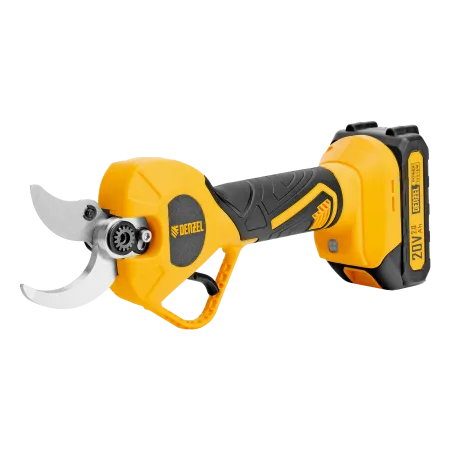 Секатор аккумуляторный, бесщет. DENZEL, CP-40BL, Li-Ion, 20 В, лезвия SK5