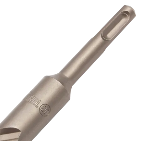 Бур по бетону DENZEL 705050, 20 x 600 мм, двойная спираль, три пылеотводящие кромки