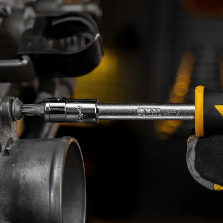Набор инструментов DENZEL 1/2", 1/4", CrV, S2, пластиковый кейс, 64 предмета
