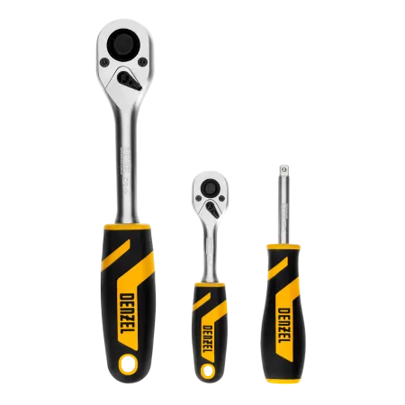 Набор инструментов DENZEL 1/2", 1/4", CrV, S2, пластиковый кейс, 109 предметов