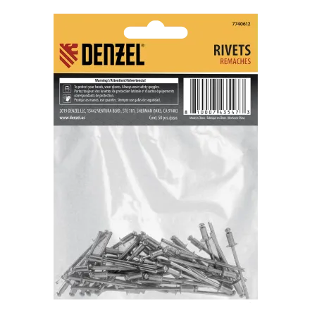 Заклепки алюминиевые DENZEL 1/8"-1/4", 3 х 6 мм, 50 шт