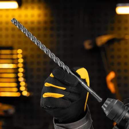 Бур по бетону DENZEL, цельная крестовая пластина, 12x265 мм, SDS PLUS