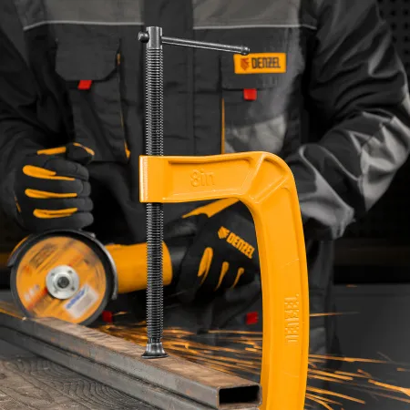 Струбцина DENZEL G-образная, усиленная, 200 мм