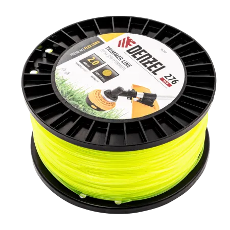 Леска для триммера DENZEL 96269 круглая, 2,0мм х 276м, на DIN катушке FLEX CORD
