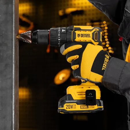 Дрель-шуруповерт аккумуляторная ударная бесщет. DENZEL CIDH-BL-20, Li-Ion, 20 В