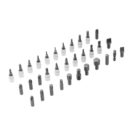 Набор инструментов DENZEL 1/2", 1/4", CrV, S2, пластиковый кейс, 82 предмета