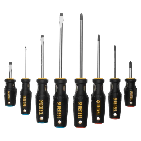 Набор отверток DENZEL 8 пр., CrV, трехкомпонентная рукоятка