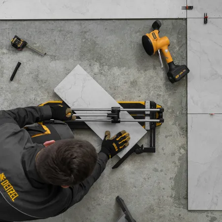 Плиткорез DENZEL 600х14мм, цельнометал. напр., каретка на подш., стальная станина, рукоятка-пенал