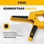 Струбцина клещеобразная DENZEL усиленная 80 х 60 мм, двухкомпонентные рукоятки