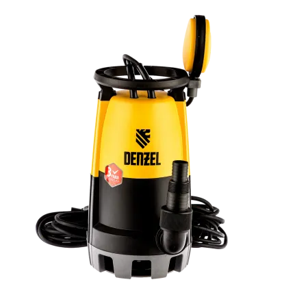 Дренажный насос DENZEL DP900S для чистой и грязной воды, 900 Вт, напор 9 м, 18000 л/ч