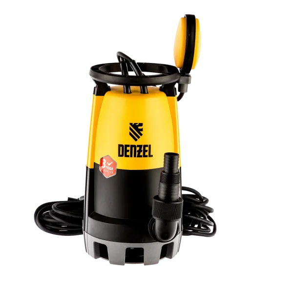 Дренажный насос DENZEL DP900S для чистой и грязной воды, 900 Вт, напор 9 м, 18000 л/ч