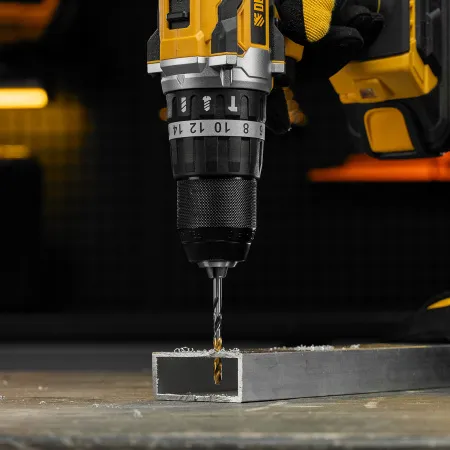 Сверло спиральное по металлу DENZEL 4,5 x 80 мм, Р6М5, Golden Tip, многогранная заточка