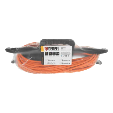 Удлинитель-шнур силовой Garden Series DENZEL, ПВС, 20м, 1 розетка 3 x 1 мм