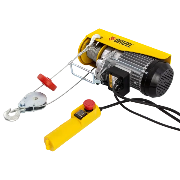 Тельфер электрический DENZEL TF-500, 0.5 т, 1020 Вт, высота 12 м, 10 м/мин