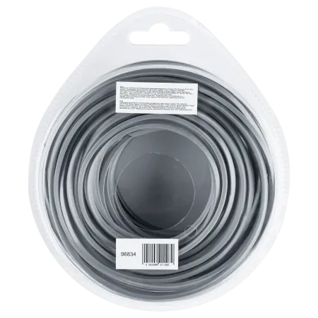 Леска для триммера DENZEL армированная алюминием квадратная, 2,4мм х 15м, блистер ALUFLEX