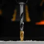 Сверло спиральное по металлу DENZEL 11 x 142 мм, Р6М5, Golden Tip, многогранная заточка