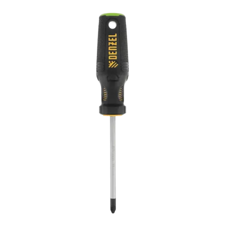 Отвертка DENZEL PZ2x100 мм, CrV, трехкомпонентная рукоятка