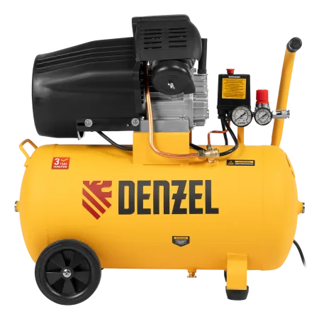 Компрессор воздушный прям. привод DENZEL DCV1800/50, 1,8 кВт, 50 литров, 320 л/мин