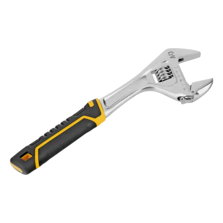 Ключ разводной DENZEL 250 мм (раскрытие до 38 мм), CrV, с быстрым сбросом, кованый, TPR рукоятка