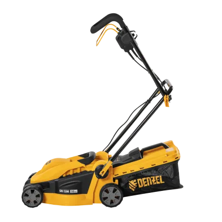 Газонокосилка электрическая DENZEL GM-1200, 1200 Вт, ширина 32 см, 3 уровня, 25 л