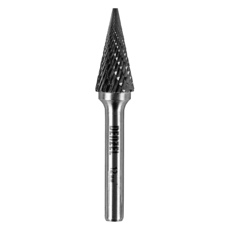 Борфреза по металлу DENZEL твердосплавная, коническая, тип-M, 12 мм