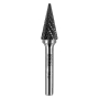 Борфреза по металлу DENZEL твердосплавная, коническая, тип-M, 12 мм