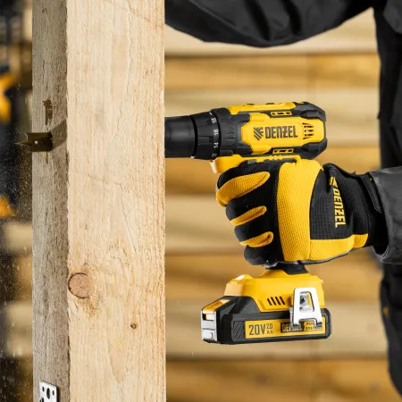 Дрель-шуруповерт аккумуляторная DENZEL CDQ-20, Li-Ion, 20 В