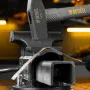 Тиски слесарные DENZEL BVH-150, 150 мм, поворотные, стальная направляющая, с наковальней