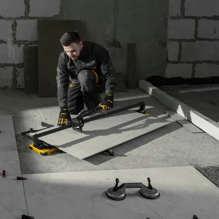 Плиткорез рельсовый DENZEL 1200х16мм, каретка на подш., стальная станина, усил. рукоятка-пенал