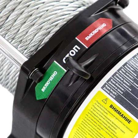 Лебедка автомобильная электрическая DENZEL LB-3000.3.6 т, 3.4 кВт, 12В