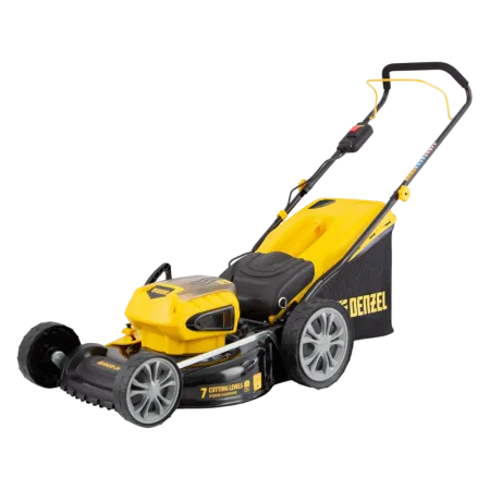 Газонокосилка аккумуляторная бесщеточная RLM450-36, Li-ion, 36 В, 4 Ач, 450 мм, травосборник 40 л Denzel
