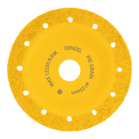 Чашка твердосплавная зачистная DENZEL, 125 мм, Плоская, мелкое зерно #32