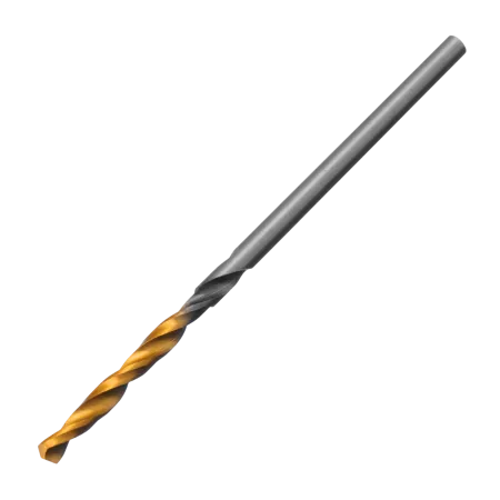 Сверло спиральное по металлу DENZEL 2 x 49 мм, Р6М5, Golden Tip, 2шт.