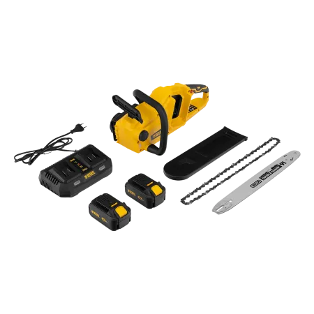 Аккумуляторная цепная пила DENZEL RCS400-36, Li-ion, 36 В, 4 Ач, шина 400 мм, бесщеточная