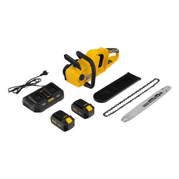 Аккумуляторная цепная пила DENZEL RCS400-36, Li-ion, 36 В, 4 Ач, шина 400 мм, бесщеточная