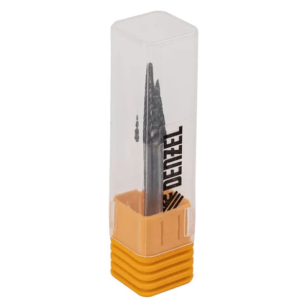 Борфреза по металлу DENZEL твердосплавная, коническая закругленная, тип-L, 8 мм