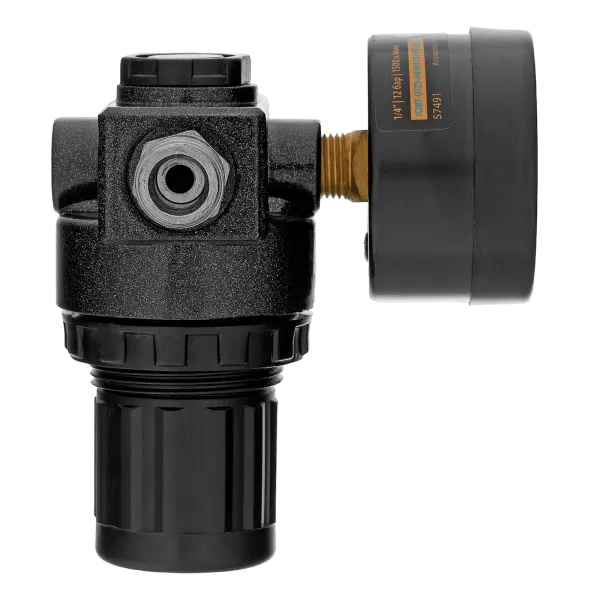 Регулятор давления с манометром DENZEL R1500, 12 бар, 1/4"